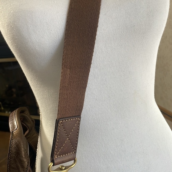 Fossil Metallic Brown  Leather Crossbody Bag - Picture 8 of 14